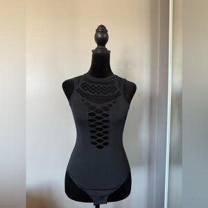 La SENZA Black Sleeveless Cutout Bodysuit